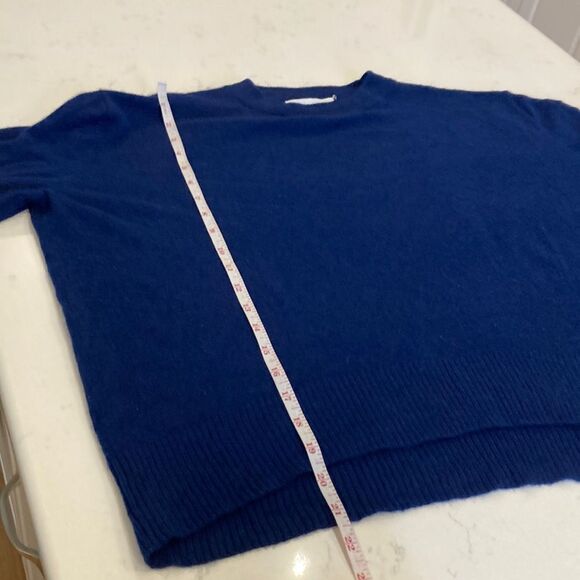 Cartolina Nantucket 100% Cashmere Navy Heart Embroidered Caden Soft Sweater XS - Picture 5 of 11